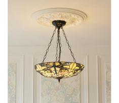 Endon 111869 - Pakabinamas šviestuvas ant grandinės Tiffany ASHTON, 3 x E27 / 10 W / 230 V, Ø 45 cm