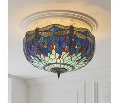 Endon 111899 - Lubinis šviestuvas Tiffany DRAGONFLY 3xE27/10W/230V skersmuo 50 cm