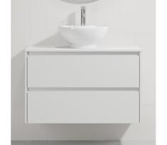 Vonios spintelė su praustuvu TRONDHEIM/DRAMMEN 90x57x46 cm, balta