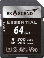 Atminties kortelė Karta ExAscend Essential SDXC 64GB 10 klasė UHS-II/U3 V90 (EX64GSDU2-S)