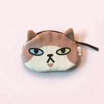 Kawaii katės ausinių krepšiai Vaikų monetų piniginė Įdomi katės išraiška Ausinių duomenų laido nešiojama laikymo krepšys as the picture gray