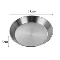 304 Stainless Steel Round Non-stick Cake Pan Pizza Baking Tray Steamed Food Barbecue Storage Plate Kitchen Tools