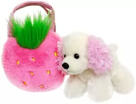 AURORA FANCY PALS Pliušinis pudeliukas STRAWBERRY rankinėje, 20 cm