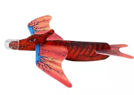 Putplasčio lėktuvas Dinozauras Lean Toys, raudonas