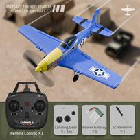 Naujas P51 Mustang RC lėktuvas 2.4G 4CH 6 ašių 410MM sparnų tarpo putplasčio naikintuvas Vieno mygtuko akrobatinis RTF lėktuvas sklandytuvas Žaislai Dovanos