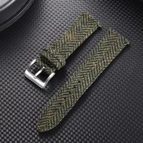 Vintažinis tikros odos laikrodžio dirželis Tweed nailoninis dirželis 18mm 20mm 22mm Greito atsegimo austas apyrankė Omega Seiko išmaniajam laikrodžiui 20mm