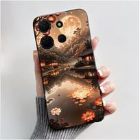For TCL 503 K33 T513Z K32 T513W Case Luxury Cute Love Rabbit Funny Black Matte Soft Silicone Back Cover Shockproof Phone Case TCL 503