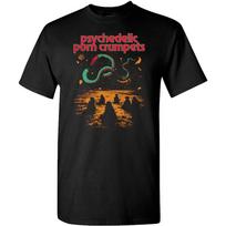Psychedelic Porn Crumpets Snakes Black Cotton Shirt Full size S-5XL BS1012 L black