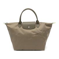 LONGCHAMP Le Pliage Polyamide Tote Bag, Shopping Bag, Handbag Medium Womens Korean Mustard Green Basic Outfit (Package) auksas
