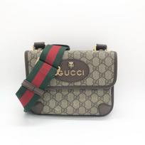 [Naudotas] GG Supreme Dvipusis Tigro Galvos Magnetinis Užsegimas Pečių Drobės Ir Odos Apdaila Crossbody Rankinė Maža - Labai Geros Būklės #13Z2VUY ONE SIZE
