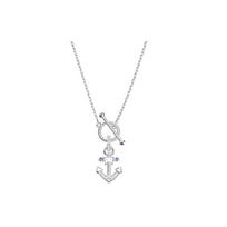 Swarovski TravelACHOR Anchor Series Gold Plated Necklace Men and Women Couple Style Silver 5555438 sidabras