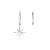 APM Monaco METEORITES series asymmetric large meteor earrings, 925 silver full of diamonds and zircons, elegant and refined AE10964OX sidabras