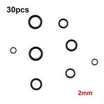 New Metal Black Carp Fishing O Ring Tippet Rig Ring Terminal End Tackle Accessory Flat Round Matt 3.2mm-30pcs