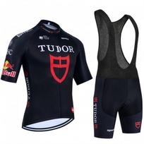 Vyriškas dviračių marškinėlių komplektas Kvėpuojantis Greitai džiūstantis Trumpomis rankovėmis Road Bike apranga Važiavimas lauke Asia Size - S black