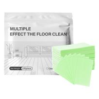 100Pcs Powerful Floor Cleaning Sheets Gentle Effection Concentrated Floor Cleaner Home Fragrance Freshener for Kitchen Bathroom Green