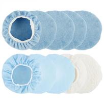 20/10Pcs Car Polishing Pad Bonnet 9 10 Inch Microfiber Auto Bonnet Polisher Soft Wool Wax Wash Buffer Cover Car Cleaning Tools