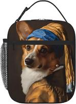 Corgi Insulated Lunch Box for Women Men Corgi Lunch Bag for Work,Picnic,Travel,Hiking,Beach or Fishing Polyester One Size