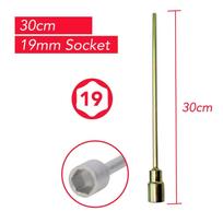 30 cm kampinis pastovus karavano kojos gręžtuvas, ilgintuvo lizdas, 19 mm adapteris