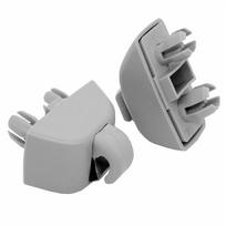 2x Skydelio nuo saulės spaustukas-kabliukas VW Polo Passat Skoda Seat 2012-2015 6R0857561Y20 Automobilio vidinis skydelio nuo saulės pakabinimo laikiklio spaustukai pilka spalva