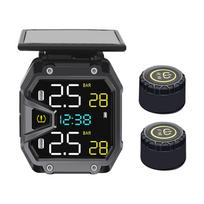 Motorcycle Air Pressure Sensor USB Port Bike Air Pressure Monitor Real-Time Wireless Tire Pressure Detector for Emergencies Tool
