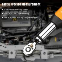 1Celsius4 Inch Digital Wrench Electronic Wrench with Buzzer and LCD Alarm (0.3-30 N.m)