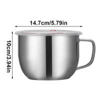 Food Grade 304 Stainless Steel Children Soup Bowl Single Ear Anti Scalding Handle Durable Noodle Cup for Toddler Meals