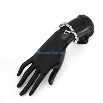 HX6F Adjustable Silver Chain Bracelet Retro Heart Pendant Mood Tracking Fashion Accessory CN