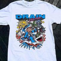 Drain Band Shirt Living Proof Music White All Size Gift Fan T-shirt Tops Tees Unisex OM117 S