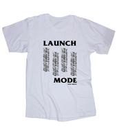 LAUNCH MODE dirt tracks white T-shirt Tops Tees Unisex BMX motorcross Dirt racing Mountain Bike M
