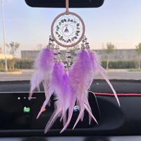 Hand Knitting Dream Catching Wind Chimes Decoration Car Wall Hanging  Crafts violetinė