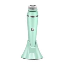 Elektrinis silikoninis veido valymo šepetėlis 4 viename Valomasis šepetėlis Sonic Roller Massager inkštirams ir spuogams pašalinti žalia