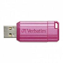 Verbatim USB atmintinė, USB 2.0, 128GB, Store,N,Go PinStripe, rožinė, 49460, duomenų archyvavimui
