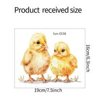 Fun-f238 Animacinis geltonas ančiukas Miegamasis Svetainė Studija Namų Sienų Papuošimas Sienų Lipdukai Lipnūs 16*19CM/fun-f238 uv