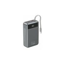 Gembird PB20-PD65-LCD-01 Fast charging power bank with integrated cables, 65W, 20000 mAh, black | PB20-PD65-LCD-01 | 8716309138314