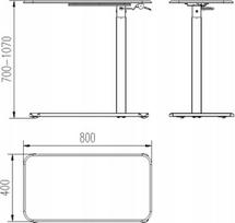 Desk/table with adjustable height Unique LAPTOP DESK white | 5908242419237 | 5908242419237