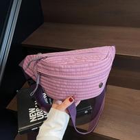 Itin lengva ir plona krūtinės krepšys, mobiliojo telefono crossbody krepšys, sportiškas ir kasdienis madingo prekės ženklo juosmens krepšys, vieno peties mažas krepšys violetinė