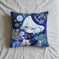 Cute Impact Cushion Cover Version Genshin Soft Case Q Sofa Living Room Home Comfortable Office Decor Protective Pillow Covers 30cmx30cm