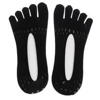 Ortopedinės kompresinės kojinės Moteriškos kojų pirštų kojinės Ultra Low Cut pamušalas su geliu 1pair juoda