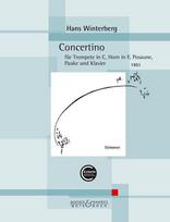 Concertino. Stimmensatz: für Trompete in C, Horn in F, Posaune, Pauke und Klavier. Trompete in C, Horn in F, Posaune, Pauke und Klavier