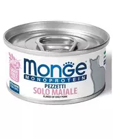 Monge Monoprotein konservai katėms su kiauliena, 12x80 g