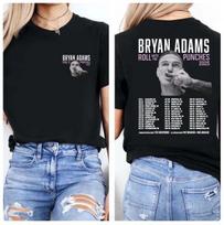 Bryan Adams Roll With The Punches Tour 2026 Double Sided Unisex T-Shirt XXXXL
