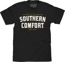 Southern Comfort SOCO viskio logotipas vyriški marškinėliai juodi S