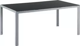Beliani Sodo stalas CATANIA 160 cm 91 cm stiklinis juodas