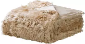 Lovatiesė Shumee 200 x 220 cm šviesiai ruda DELICE