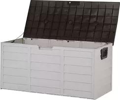 Beliani Sodo dėžė LOCARNO 112 cm 50 cm ruda