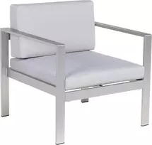 Beliani Sodo fotelis SALERNO metalinis šviesiai pilkas