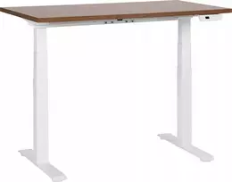 Beliani DESTINES elektra reguliuojamas rašomasis stalas, ruda/balta, 120 cm, 72 cm