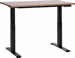 Beliani Elektra reguliuojamas stalas DESTINES rudas/juodas 120 cm 72 cm