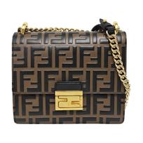 [Pre-Owned] Fendi Kan U Small Bag 'Brown/Black' - Very Good #1SENCE6 ONE SIZE