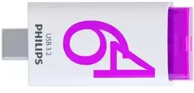 PHILIPS USB-C 3.2 Gen 1 Flash Drive Click Magic Violetinė 64GB